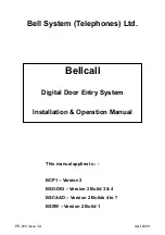 Предварительный просмотр 1 страницы Bell System Bellcall Installation & Operation Manual