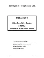 Bell System bellissimo Installation & Operation Manual предпросмотр