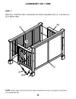 Предварительный просмотр 7 страницы Bella D'Este CLAREMONT 4 IN 1 CRIB 0315S00GR Instruction Booklet