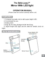 BELLA LEEZA LED Mirror Operation Manual preview