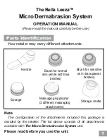 BELLA LEEZA Micro Dermabrasion System Operation Manual предпросмотр