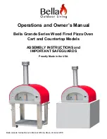 Предварительный просмотр 1 страницы Bella Outdoor Living Grande Series Operation And Owner'S Manual