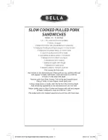 Preview for 12 page of Bella 5Qt. Programmable Slow Cooker Instruction Manual