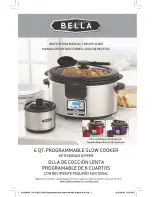 Preview for 1 page of Bella 6 QT. Programmable Slow Cooker with Bonus Dipper Instruction Manual & Recipe Manual