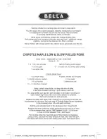 Preview for 14 page of Bella 6 QT. Programmable Slow Cooker with Bonus Dipper Instruction Manual & Recipe Manual