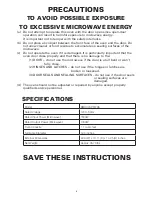 Предварительный просмотр 4 страницы Bella BMO07APTWHA Instruction Manual