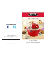 Bella ICE CREAM MAKER Instruction Manual & Recipe Manual preview