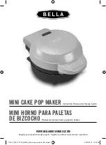 Preview for 1 page of Bella MINI CAKE POP MAKER Instruction Manual And Recipe Manual