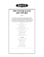 Preview for 21 page of Bella MINI CUPCAKE MAKER Instruction Manual & Recipe Manual