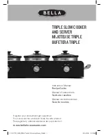 Bella TRIPLE SLOW COOKER AND SERVER Instruction Manual preview