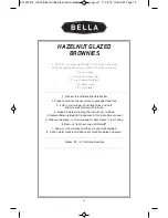 Preview for 17 page of Bella ULTIMATE BROWNIE MAKER Instruction Manual