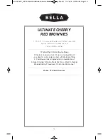 Preview for 19 page of Bella ULTIMATE BROWNIE MAKER Instruction Manual