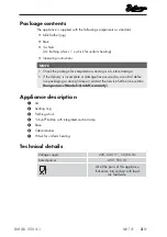 Предварительный просмотр 6 страницы Bellarom 277057 Operating Instructions Manual