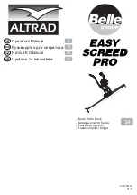 Belle Group Altrad Easy Screed Pro Operator'S Manual предпросмотр