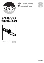 Belle Group PORTO SCREED Operator'S Manual preview