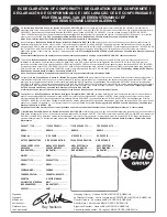 Preview for 2 page of Belle Magiktile 180 Operator'S Manual