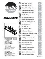 Предварительный просмотр 1 страницы Belle MINIPAVE Operating Manual