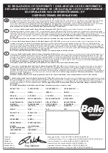 Preview for 2 page of Belle MS 500 Electric Operator'S Manual