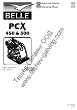 Preview for 1 page of Belle PCX 450 & 500 Operator'S Manual