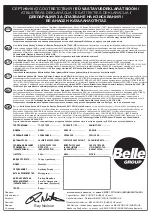 Preview for 4 page of Belle SF 460 Operator'S Manual