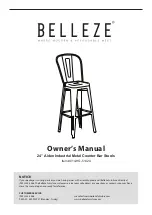 Предварительный просмотр 1 страницы Belleze 24” Aiden Industrial Metal Counter Bar Stool 014-HG-51424 Owner'S Manual