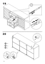 Предварительный просмотр 18 страницы Belleze Hilo Sideboard 014-HG-41002-SB Assembly Instructions Manual