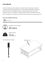 Preview for 2 page of Belleze Norrel 014-HG-41830-CT Instruction Manual