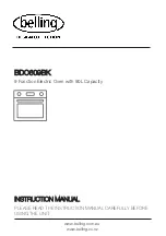 Belling BDO609BK Instruction Manual предпросмотр