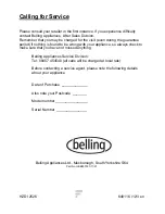 Предварительный просмотр 24 страницы Belling BE807 Installation And User Instructions Manual