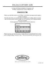 Предварительный просмотр 28 страницы Belling BE813 Installation And User Instructions Manual