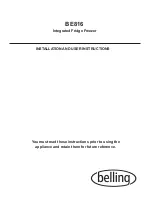 Belling BE816 Installation And User Instructions Manual preview