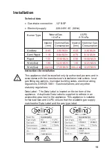 Preview for 15 page of Belling BGH604WBG Instructions For Use And Installation