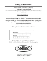 Предварительный просмотр 19 страницы Belling FM2590G User Manual