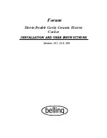 Предварительный просмотр 1 страницы Belling Forum 336 Installation And User Instructions Manual