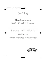 Предварительный просмотр 1 страницы Belling Mastercook 135 Installation & User'S Instructions