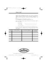 Предварительный просмотр 40 страницы Belling Mastercook 135 Installation & User'S Instructions