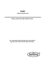 Belling PBi60 Installation And User Instructions Manual предпросмотр