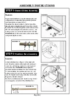 Предварительный просмотр 8 страницы Bellini ALEXANDER 4200 Instructions Manual