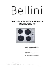 Предварительный просмотр 1 страницы Bellini BCS604X Installation & Operation Instructions