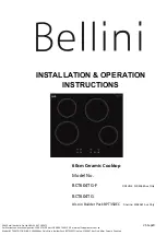 Preview for 1 page of Bellini BCT604TG Installation & Operation Instructions