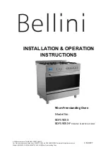 Bellini BDFS905X Installation & Operation Instructions предпросмотр