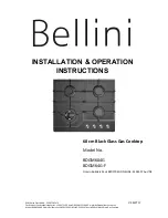 Bellini BDGM604G Installation & Operation Instructions preview