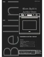 Bellini BDO608JTX Installation And User Manual preview