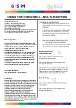 Предварительный просмотр 20 страницы Bellini BDOM613DG Operation Instructions Manual