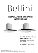 Предварительный просмотр 1 страницы Bellini BDRA603TBX Installation & Operation Instructions