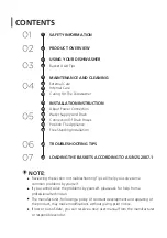 Предварительный просмотр 3 страницы Bellini BDWM46W Installation & Operation Instructions