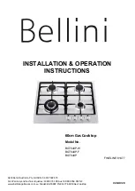 Bellini BGT64XP Installation & Operation Instructions предпросмотр