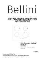 Preview for 1 page of Bellini BIA64EGP Installation & Operation Instructions