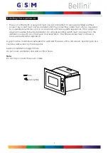 Предварительный просмотр 10 страницы Bellini BMWM28 Operation Instructions Manual