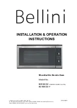 Bellini BO908CX2 Installation & Operation Instructions предпросмотр